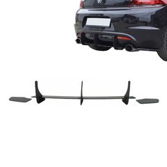 Diffuser Πίσω Προφυλακτήρα Για VW Scirocco 09-17 Για R Έκδοση Gloss Black 3 Bars