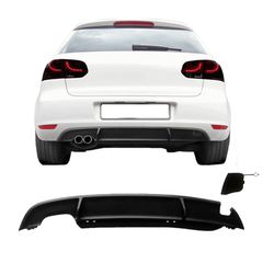 Carro 15091 Diffuser Πίσω Προφυλακτήρα για VW Golf VI (2008-2012) GTI Look – Αριστερή Τρύπα Εξάτμισης – ABS Πλαστικό – 1 Τεμάχιο