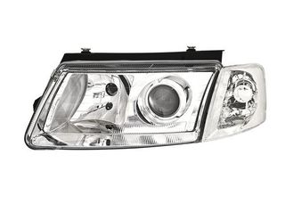 Φανάρια εμπρός Vw Passat 3Β/B5 (1997-2000) - chrome , με λάμπες (Η1) - σετ 2τμχ.