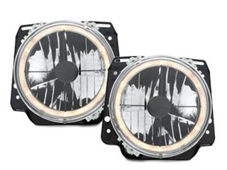 Φανάρια εμπρός Vw Golf II (1983-1993) angel eyes και σταυρός - chrome , χωρίς λάμπες (Η 4 ) - σετ 2τμχ.