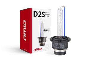 Amio Amio - Ανταλλακτική Λάμπα D2S Xenon 12V 35W 8000K Basic Σειρά P32d-2 Μπλε-Λευκό Φως για Φώτα Αυτοκινήτου - 1 τεμ. (01321/AM)