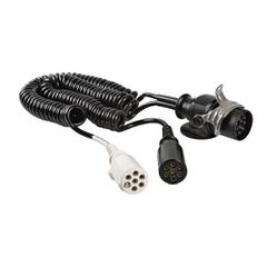 Lampa ΑΝΤΑΠΤΟΡΑΣ ΔΙΠΛΟΣ ΦΟΡΤΗΓΟΥ 24V 24N-S/15ΠΟΛΩΝ ΜΕ ΚΑΛΩΔΙΟ ΣΠΥΡΑΛ 4.5m ERICH JAEGER