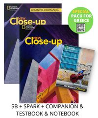 NEW CLOSE-UP A2 SPECIAL PACK FOR GREECE (SB + SPARK + COMPANION TESTBOOK NOTEBOOK)
