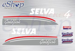 Αυτοκόλλητα σετ για Selva Goldfish 4 Hp τετράχρονης έκδοση Μπλε