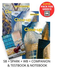 NEW CLOSE-UP B2 SUPER PACK FOR GREECE (SB + SPARK + WB + COMPANION TESTBOOK NOTEBOOK)