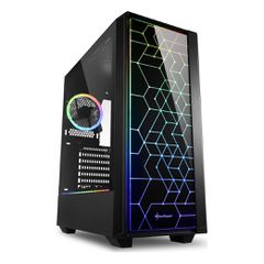 Sharkoon RGB LIT 100 Midi Tower Μαύρος (Μαύρο)