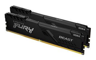 Kingston Fury Beast 64GB DDR4 RAM με 2 Modules (2x32GB) και Ταχύτητα 3600 για Desktop (KF436C18BBK2/64)