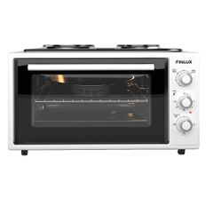 Ηλεκτρικό Φουρνάκι Finlux FMC-4524WF 45lt 1600W με 2 Εστίες Εμαγιέ Λευκό
