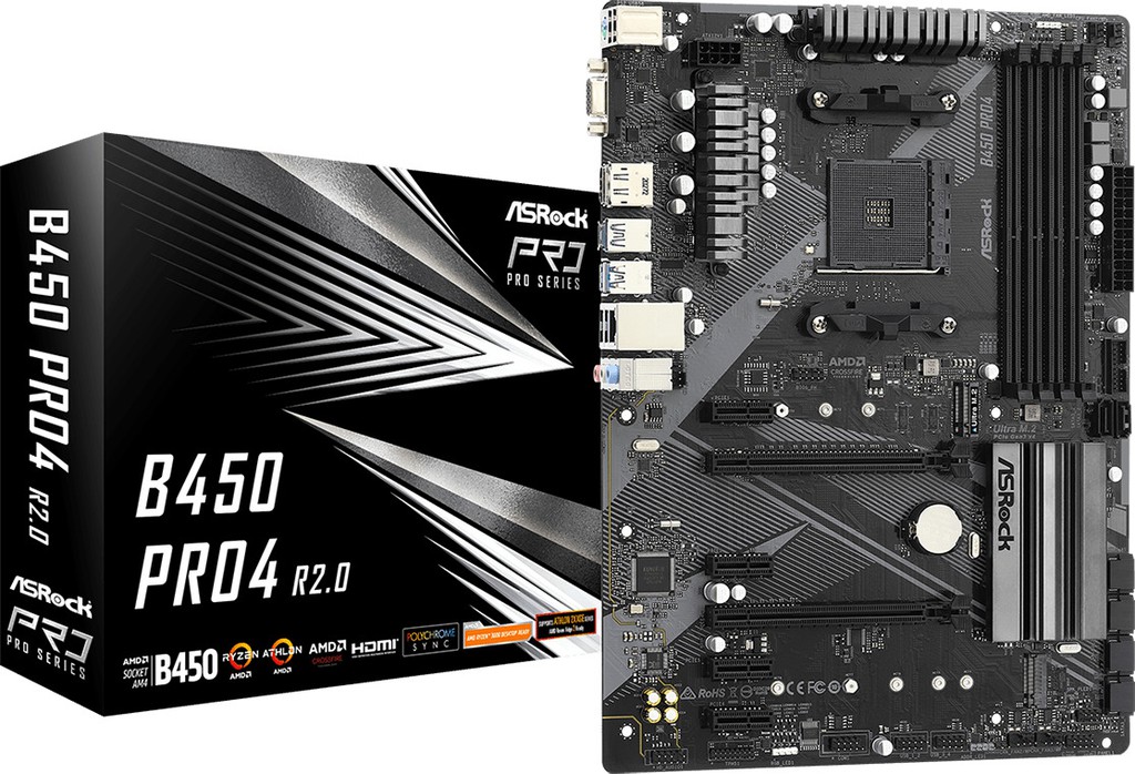 ASROCK B450 PRO4 R2.0 (AM4) (D)