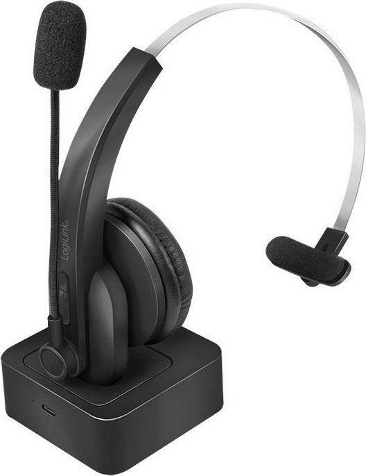 LogiLink Bluetooth Headset, Mono, with charging stand BT0059