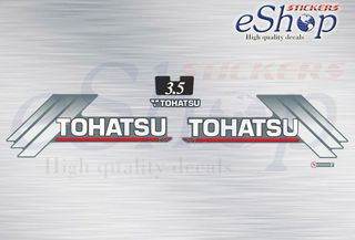 Αυτοκόλλητα σετ για Tohatsu 3,5 Hp  Δίχρονη έκδοση 1996 2004