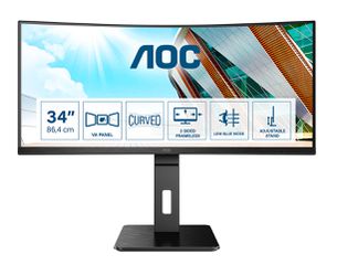 Οθόνη Υπολογιστή AOC P2 CU34P2A LED display 86,4 cm (34") 3440x1440 Quad HD Μαύρη