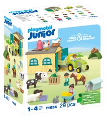 Playmobil Junior 71656 Farm adventure with tractor, trailer and animal friends