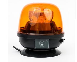 Επαναφορτιζόμενος LED Φάρος Πορτοκαλί 12V / 24V Με Μαγνήτη και Βεντούζα E9