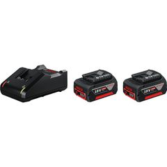 Bosch 1 600 A01 9S0 Σετ μπαταρίας & φορτιστή (2x GBA 18V 4.0Ah + GAL 18V-40 Professional)