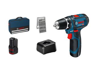 Bosch GSR 12V-15 Professional 1300 RPM Δραπανοκατσάβιδο Μπαταρίας 12V 2x2Ah