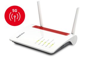 Router FRITZ!Box 6850 5G ασύρματος δρομολογητής Gigabit Ethernet Διπλής ζώνης (2.4 GHz / 5 GHz) Μαύρο, Κόκκινο, Λευκός