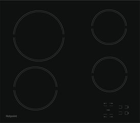 Εστία Αυτόνομη Κεραμική Hotpoint-Ariston HR 615 C 4 Θέσεων Π58εκ Μαύρη