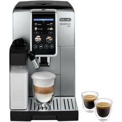 Μηχανή Espresso DeLonghi Dinamica Plus ECAM 380.85.SB 1450W Πίεσης 15bar για Cappuccino με Μύλο Άλεσης Ασημί