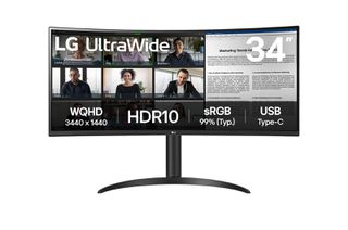 LG 34WR50QK-B Ultrawide VA HDR Curved Monitor 34" QHD 3440x1440 με Χρόνο Απόκρισης 5ms GTG