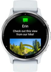 Garmin Venu 3 Stainless Steel 45mm Αδιάβροχο Smartwatch με Παλμογράφο (Silver Stainless Steel Bezel with Whitestone Case
