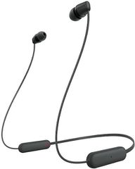 Sony WI-C100 In-ear Bluetooth Handsfree Ακουστικά με Αντοχή στον Ιδρώτα Μαύρα