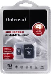 Intenso 3413450 microSDHC 4GB Class 10 High Speed με αντάπτορα