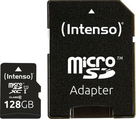 Intenso Professional microSDXC 128GB Class 10 U3 UHS-I με αντάπτορα