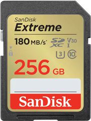 Sandisk Extreme SDXC 256GB Class 10 U3 V30 UHS-I 180MB/s