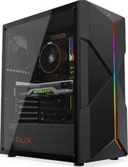 Krux Astral Gaming Midi Tower Κουτί Υπολογιστή με Πλαϊνό Παράθυρο και RGB Φωτισμό Μαύρο