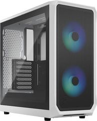 Fractal Design Focus 2 Gaming Midi Tower Κουτί Υπολογιστή με Πλαϊνό Παράθυρο RGB White FD-C-FOC2A-04