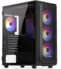 Krux Orona Gaming Midi Tower Κουτί Υπολογιστή με Πλαϊνό Παράθυρο Μαύρο KRXD003
