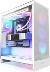 NZXT H7 Flow RGB Gaming Midi Tower Κουτί Υπολογιστή με Πλαϊνό Παράθυρο Λευκό CM-H72FB-R1