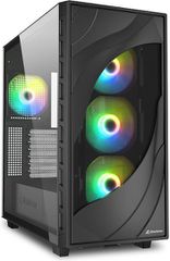 Sharkoon Rebel C80G RGB Gaming Midi Tower Κουτί Υπολογιστή με Πλαϊνό Παράθυρο Μαύρο