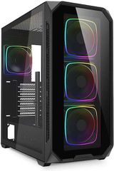 Sharkoon AK5G RGB Gaming Midi Tower Κουτί Υπολογιστή με Πλαϊνό Παράθυρο Μαύρο