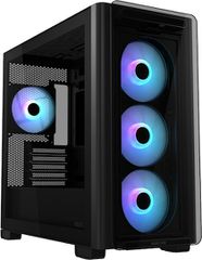 Asus A23 Plus Gaming Midi Tower Κουτί Υπολογιστή με Πλαϊνό Παράθυρο και RGB Φωτισμό Μαύρο
