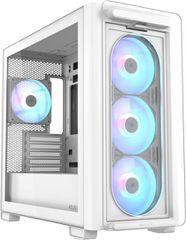 Asus A23 Plus Gaming Midi Tower Κουτί Υπολογιστή με Πλαϊνό Παράθυρο και RGB Φωτισμό Λευκό