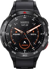 Mibro GS Pro Stainless Steel Αδιάβροχο Smartwatch με Παλμογράφο (Μαύρο)