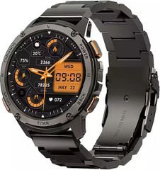 MaxCom FW110 Titan Chronos Titanium Smartwatch με SIM και Παλμογράφο (Μαύρο)