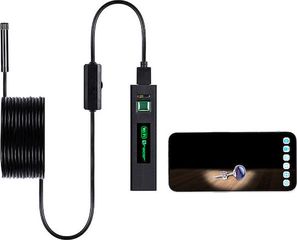Tracer Endoscope Camera 5m 8mm LED WiFi Ενδοσκοπική Κάμερα με Καλώδιο 5m