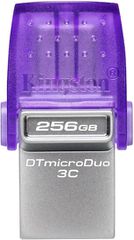 Kingston DataTraveler MicroDuo 3C 256GB USB 3.2 Stick με σύνδεση USB-A & USB-C Μωβ
