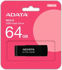 Adata UC310 64GB USB 3.2 Stick Μαύρο