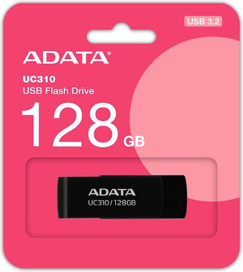 Adata UC310 128GB USB 3.2 Stick Μαύρο