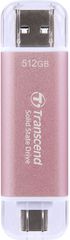 Transcend Esd310p 512GB USB 3.2 SSD Stick με σύνδεση USB-A & USB-C Ροζ