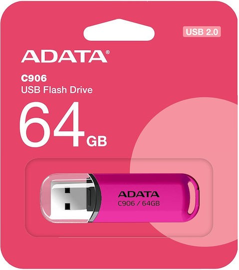 Adata C906 64GB USB 2.0 Stick Ροζ