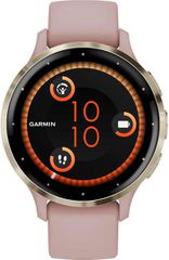 Garmin Venu 3S Stainless Steel 41mm Αδιάβροχο Smartwatch με Παλμογράφο (Soft Gold Stainless Steel Bezel with Dust Rose C