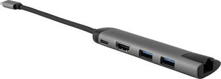 Verbatim USB-C Docking Station με HDMI 4K PD Ethernet Ασημί (49141)