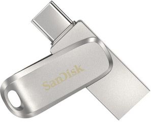 Sandisk Ultra Dual Drive Luxe 64GB USB 3.1 Stick USB-C Ασημί