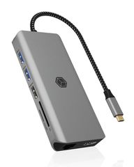 Icy Box IB-DK4061-CPD USB-C Docking Station με HDMI 4K PD Ethernet Γκρι