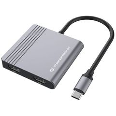 Conceptronic USB-C Docking Station με HDMI 4K PD και σύνδεση 2 Οθονών Γκρι (DONN13G)
